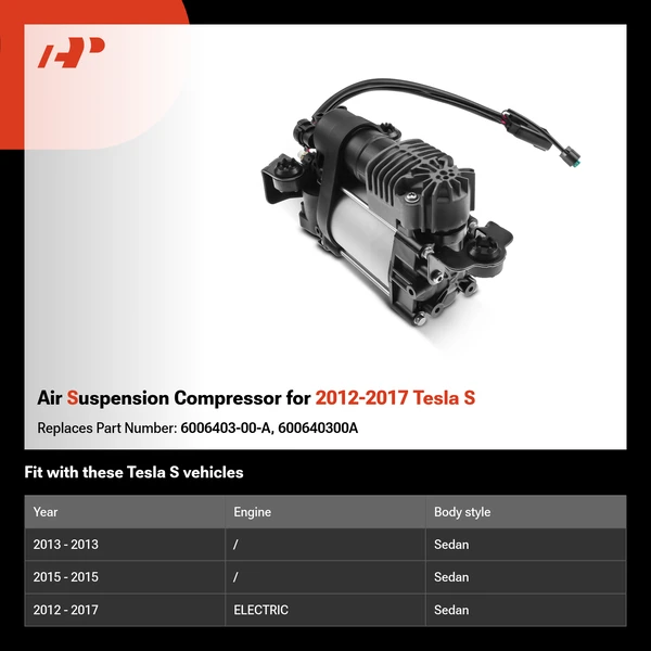Air Suspension Compressor for 2012-2017 Tesla S