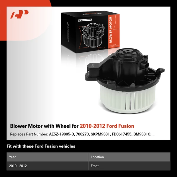 Blower Motor with Wheel for 2010-2012 Ford Fusion