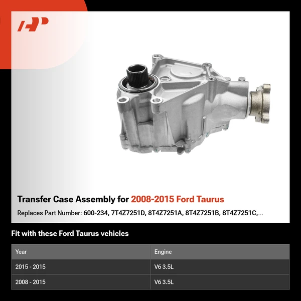 Transfer Case Assembly for 2008-2015 Ford Taurus