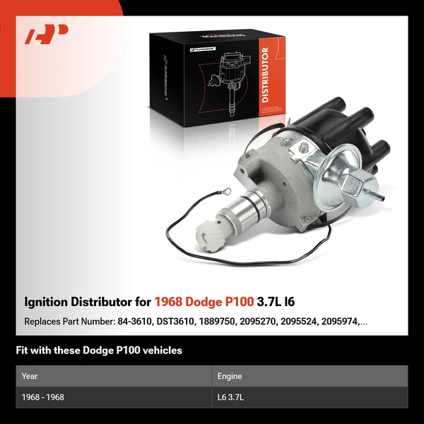 Ignition Distributor for 1968 Dodge P100 3.7L l6