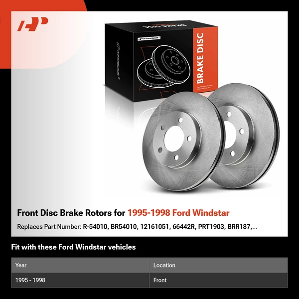 Front Disc Brake Rotors for 1995-1998 Ford Windstar