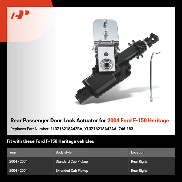 Rear Passenger Door Lock Actuator for 2004 Ford F-150 Heritage