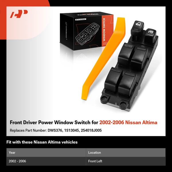 Front Driver Power Window Switch for 2002-2006 Nissan Altima