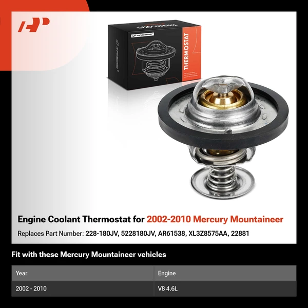 Engine Coolant Thermostat for 2002-2010 Mercury Mountaineer