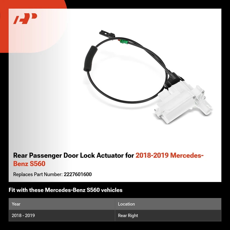 Rear Passenger Door Lock Actuator for 2018-2019 Mercedes-Benz S560
