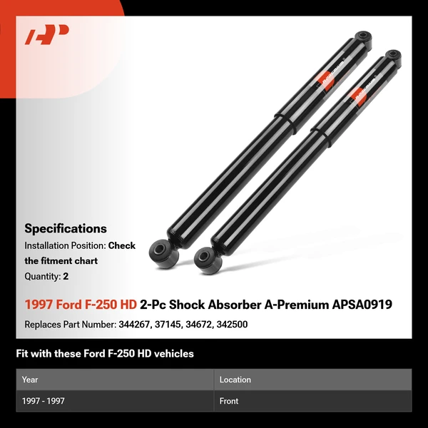 1997 Ford F-250 HD 2-Pc Shock Absorber A-Premium APSA0919