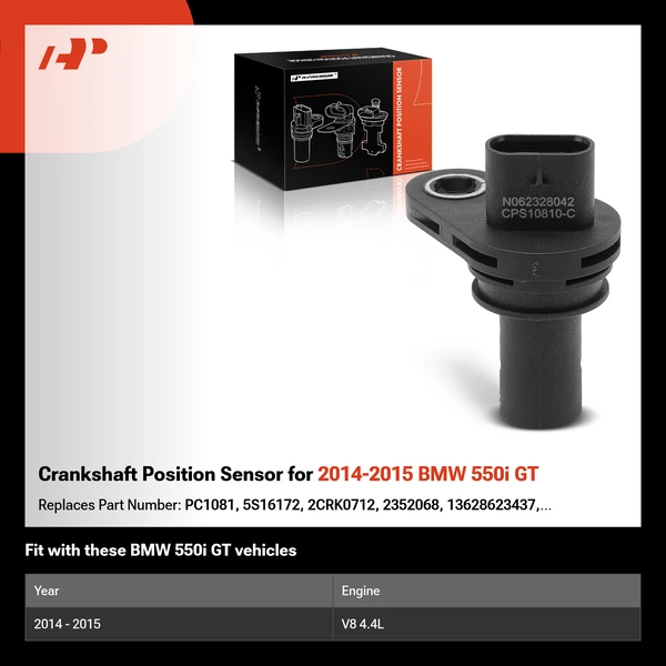Crankshaft Position Sensor for 2014-2015 BMW 550i GT