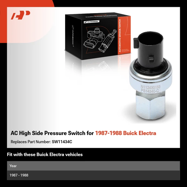 AC High Side Pressure Switch for 1987-1988 Buick Electra