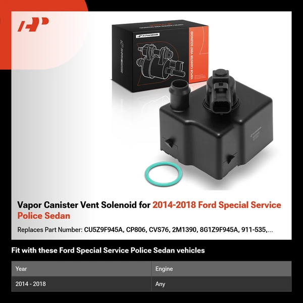 Vapor Canister Vent Solenoid for 2014-2018 Ford Special Service Police Sedan