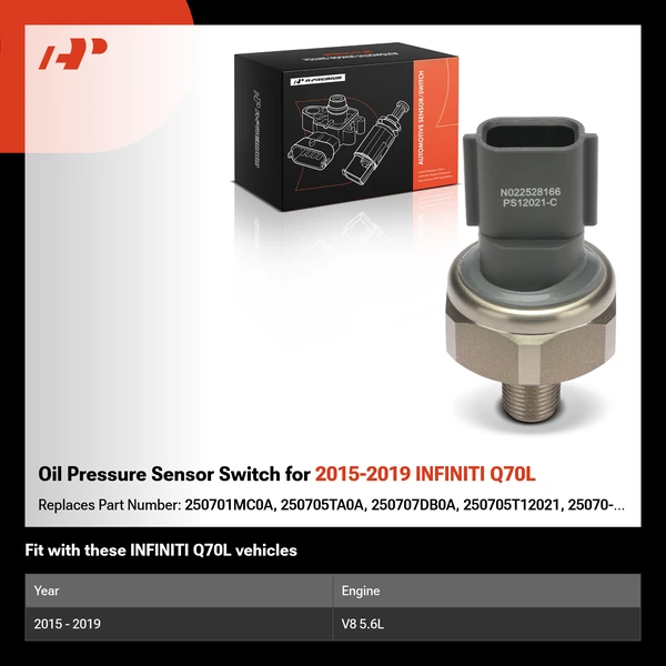 Oil Pressure Sensor Switch for 2015-2019 INFINITI Q70L