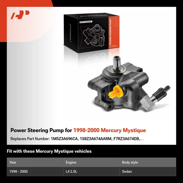 Power Steering Pump for 1998-2000 Mercury Mystique
