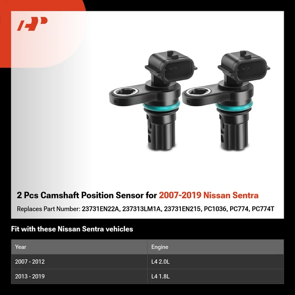 2 Pcs Camshaft Position Sensor for 2007-2019 Nissan Sentra