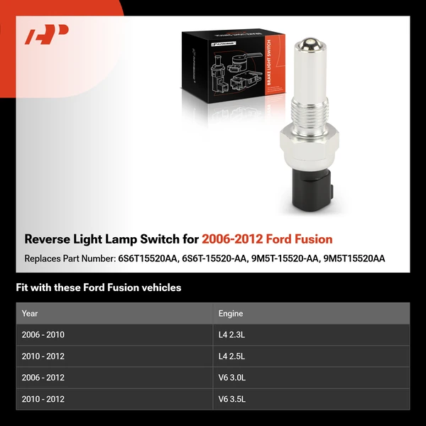 Reverse Light Lamp Switch for 2006-2012 Ford Fusion