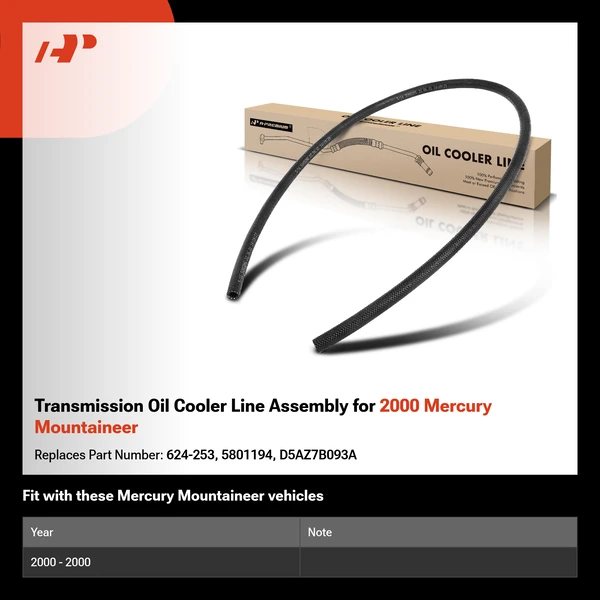 Transmission Oil Cooler Line Assembly for 2000 Mercury Mountaineer