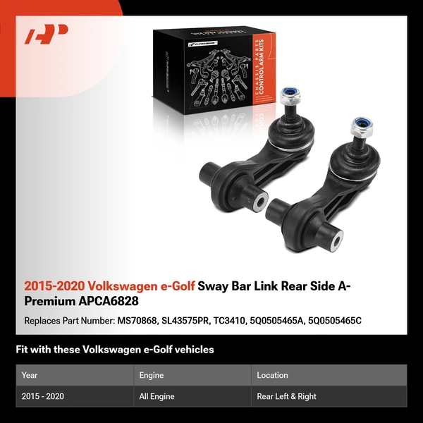 2015-2020 Volkswagen e-Golf Sway Bar Link Rear Side A-Premium APCA6828