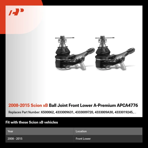 2008-2015 Scion xB Ball Joint Front Lower A-Premium APCA4776