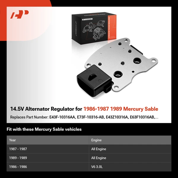 14.5V Alternator Regulator for 1986-1987 1989 Mercury Sable
