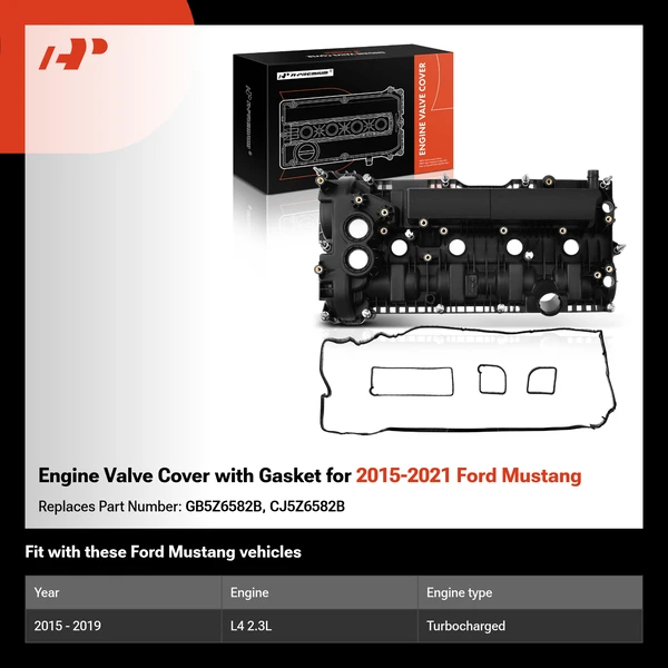 Engine Valve Cover with Gasket for 2015-2021 Ford Mustang