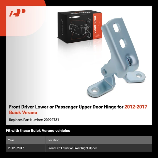 Front Driver Lower or Passenger Upper Door Hinge for 2012-2017 Buick Verano