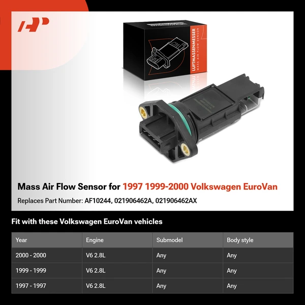 Mass Air Flow Sensor for 1997 1999-2000 Volkswagen EuroVan