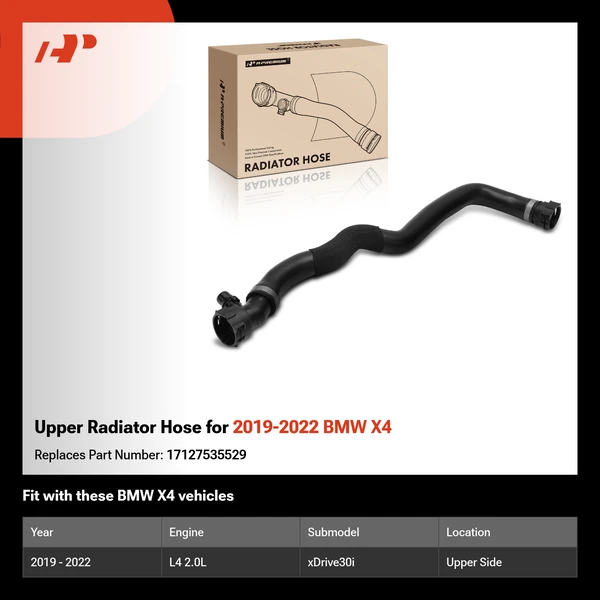 Upper Radiator Hose for 2019-2022 BMW X4