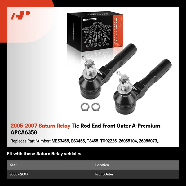 2005-2007 Saturn Relay Tie Rod End Front Outer A-Premium APCA6358