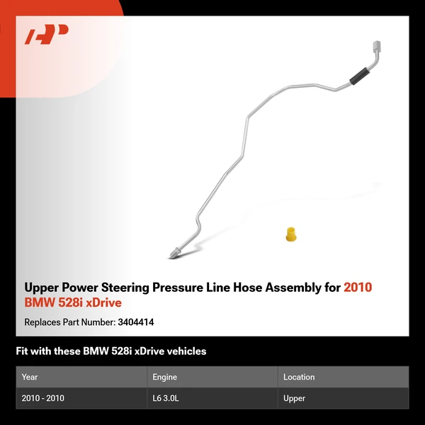 Upper Power Steering Pressure Line Hose Assembly for 2010 BMW 528i xDrive