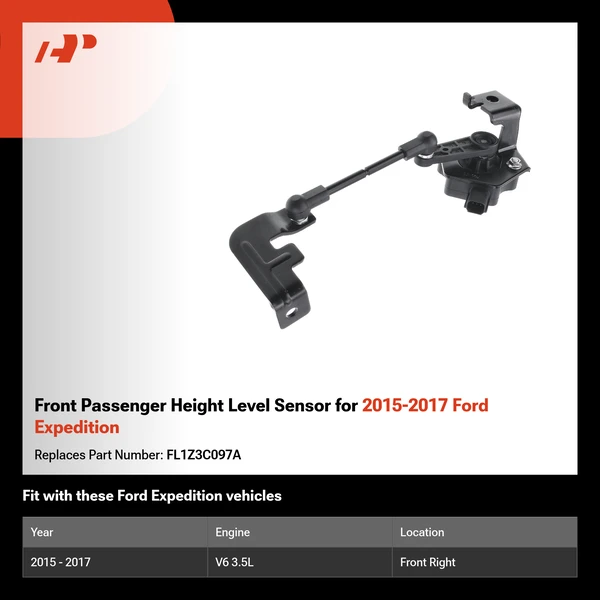 Front Passenger Height Level Sensor for 2015-2017 Ford Expedition