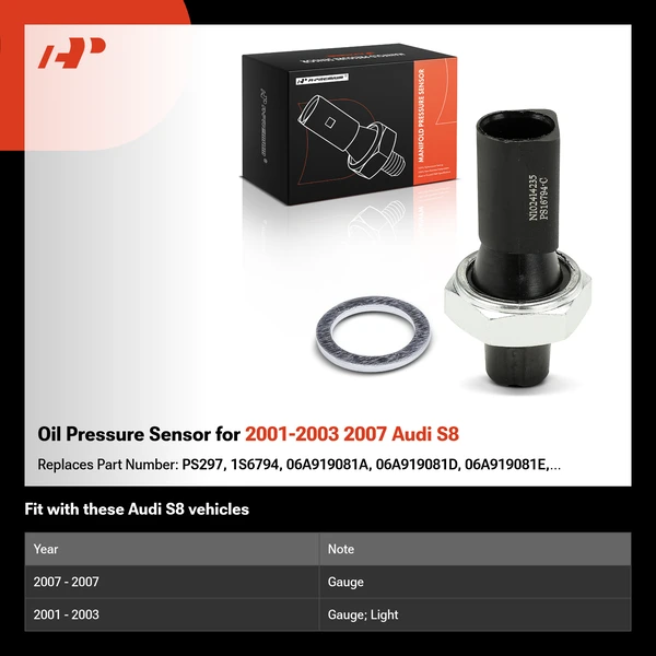 Oil Pressure Sensor for 2001-2003 2007 Audi S8