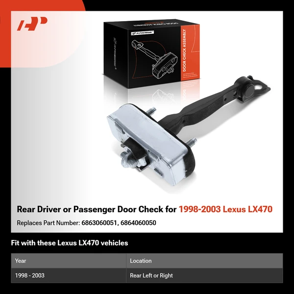 Rear Driver or Passenger Door Check for 1998-2003 Lexus LX470