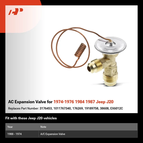 AC Expansion Valve for 1974-1976 1984 1987 Jeep J20