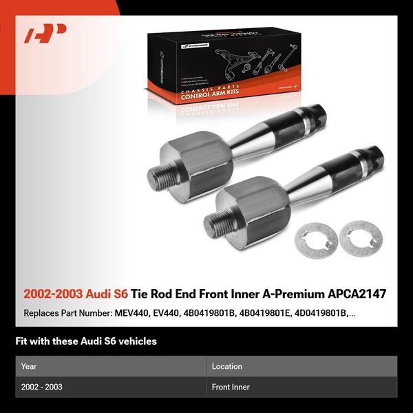 2002-2003 Audi S6 Tie Rod End Front Inner A-Premium APCA2147