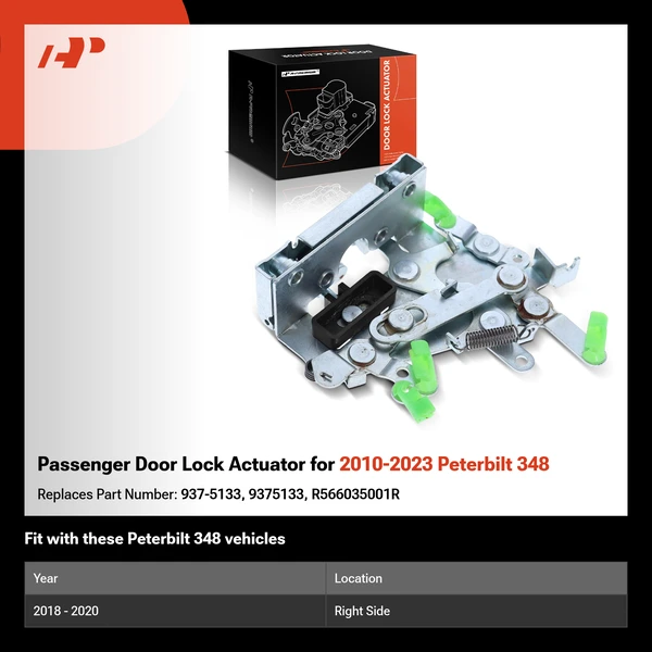 Passenger Door Lock Actuator for 2010-2023 Peterbilt 348