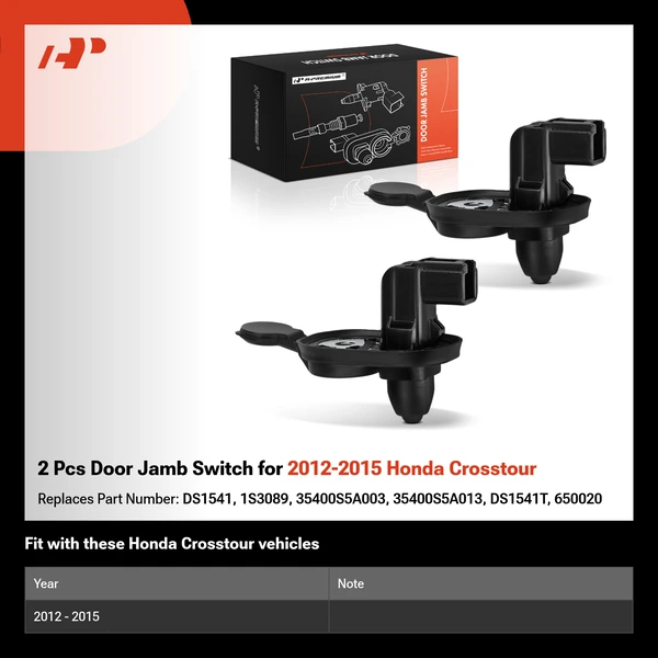 2 Pcs Door Jamb Switch for 2012-2015 Honda Crosstour