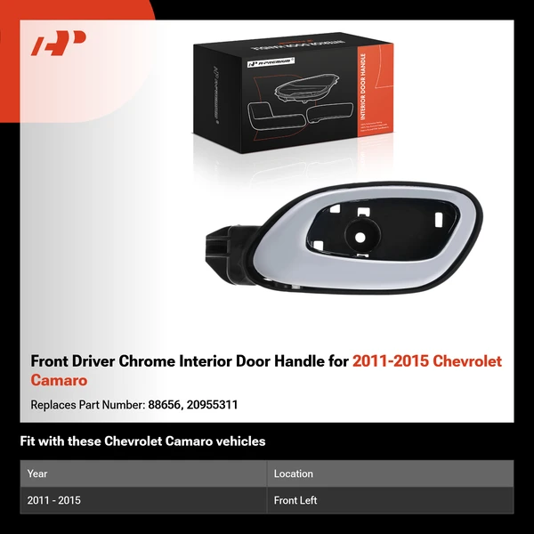 Front Driver Chrome Interior Door Handle for 2011-2015 Chevrolet Camaro