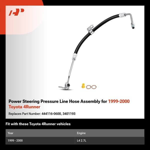 Power Steering Pressure Line Hose Assembly for 1999-2000 Toyota 4Runner