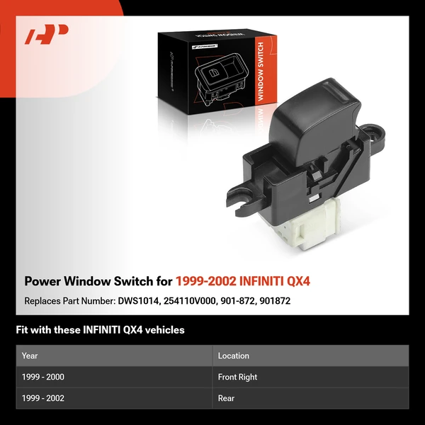 Power Window Switch for 1999-2002 INFINITI QX4