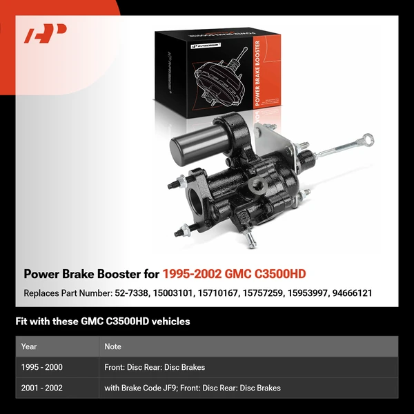 Power Brake Booster for 1995-2002 GMC C3500HD