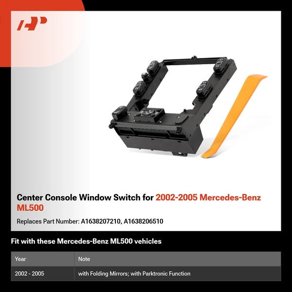 Center Console Window Switch for 2002-2005 Mercedes-Benz ML500