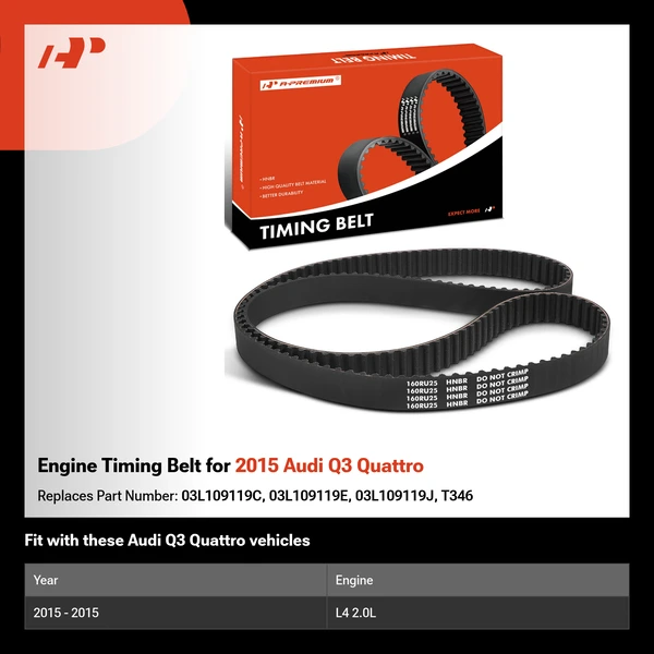 Engine Timing Belt for 2015 Audi Q3 Quattro