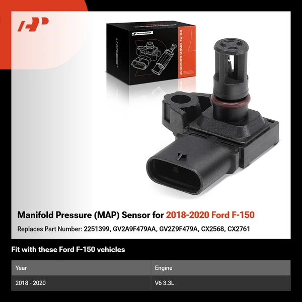 Manifold Pressure (MAP) Sensor for 2018-2020 Ford F-150