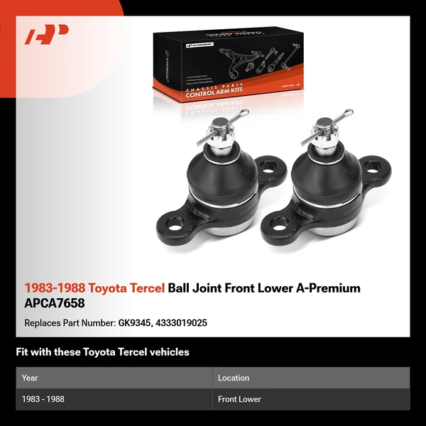 1983-1988 Toyota Tercel Ball Joint Front Lower A-Premium APCA7658