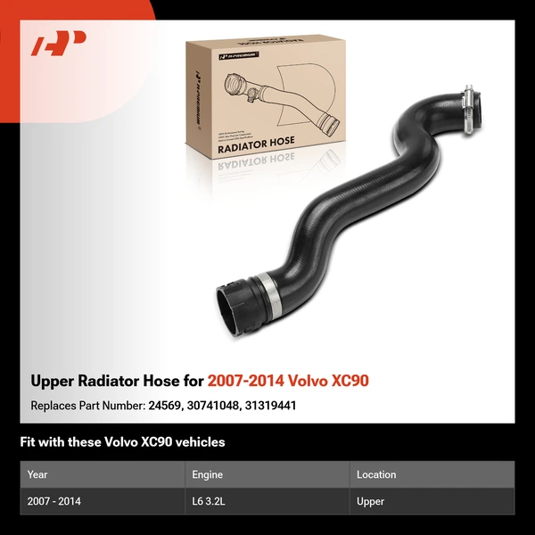 Upper Radiator Hose for 2007-2014 Volvo XC90