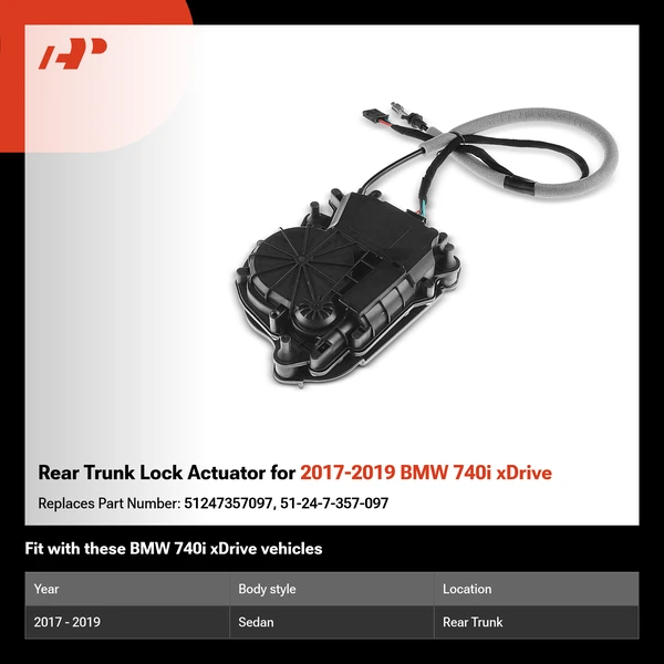 Rear Trunk Lock Actuator for 2017-2019 BMW 740i xDrive