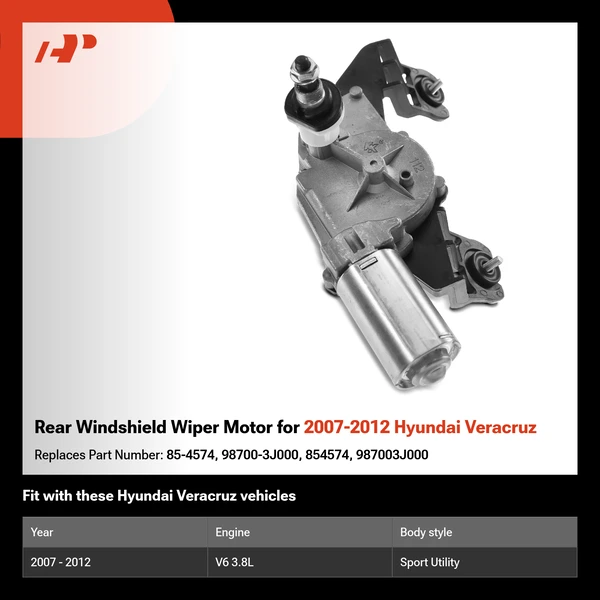 Rear Windshield Wiper Motor for 2007-2012 Hyundai Veracruz