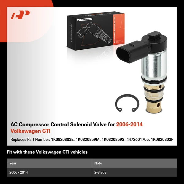 AC Compressor Control Solenoid Valve for 2006-2014 Volkswagen GTI
