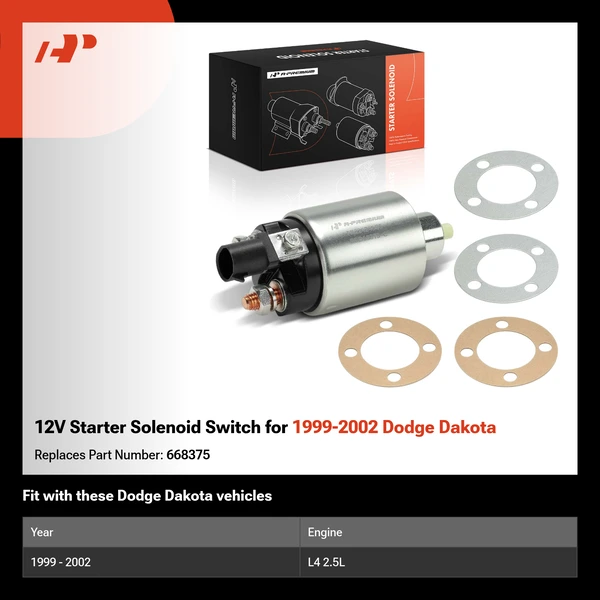 12V Starter Solenoid Switch for 1999-2002 Dodge Dakota