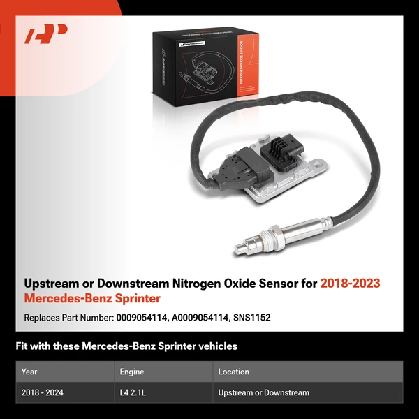 Upstream or Downstream Nitrogen Oxide Sensor for 2018-2023 Mercedes-Benz Sprinter