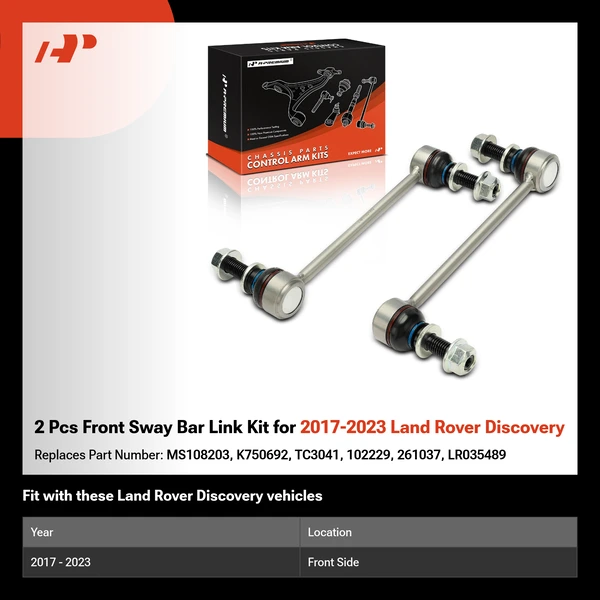 2 Pcs Front Sway Bar Link Kit for 2017-2023 Land Rover Discovery