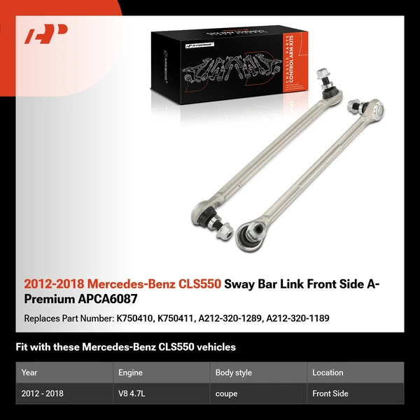 2012-2018 Mercedes-Benz CLS550 Sway Bar Link Front Side A-Premium APCA6087